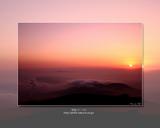 雲海と夕陽